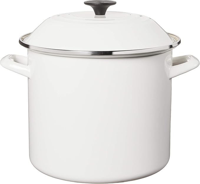 Le Creuset Enamel On Steel Stockpot, 10 qt., White
