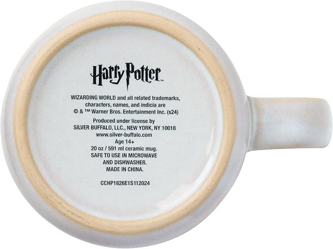 Silver Buffalo Harry Potter The Deathly Hallows Reactive Glaze Ceramic Camper Mug, 20 Ounces