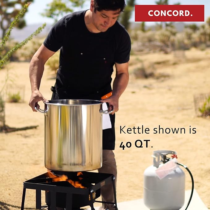 Concord 120 Quart Stainless Steel Stock Pot Cookware