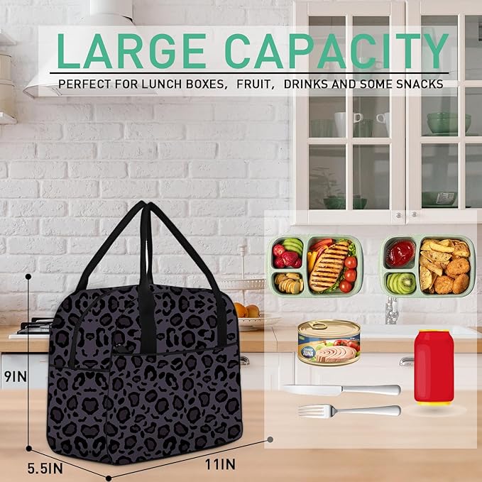 VLM Lunch Bag,Lunch Box for Women Men,Reusable Insulated Lunch Tote,Small Leakproof Cute Lunch Cooler with High Capacity for Work,Picnic,Camping