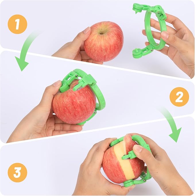 Handheld Apple Peeler for Apple Pear YORSEEK Manual Rotating Apple Pear Peeler Zester Kitchen Gadget Apple Peeling Hand Rotation Fruit Spiralizer Peeler Machine Gift Ideas