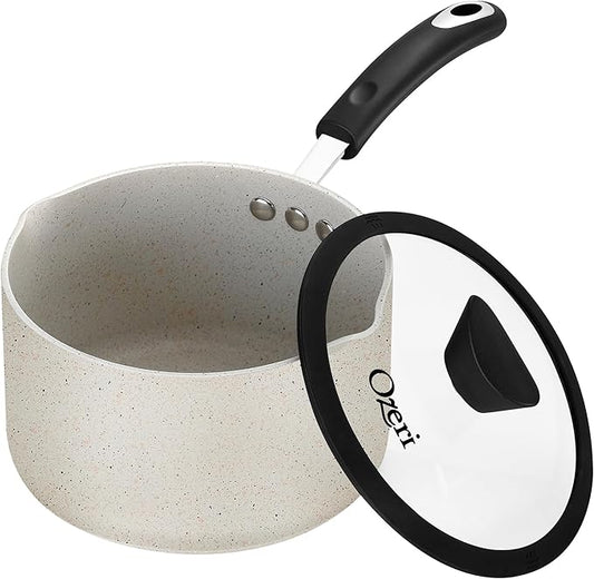The All-In-One Stone Saucepan and Cooking Pot by Ozeri - 100% APEO, GenX, PFBS, PFOS, PFOA, NMP and NEP-Free German-Made Coating
