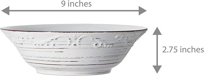 Pfaltzgraff Trellis Serve Bowl, 9", White