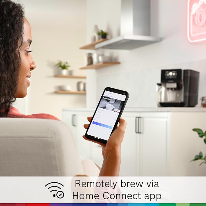 Bosch Fully Automatic Coffee and Espresso Machine - 36 Drinks, Double Cup Barista Style Super Coffee Maker - Touchscreen, Large Bean Capacity - Easy Clean, Maintenance - Stainless Steel - TQU60703