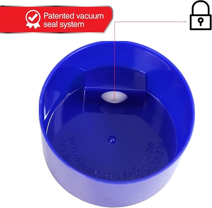 Tightvac - Premium Airtight Herb Storage Container - Holds ½ oz to 3 ounces - Keep Your Herbs and Dry Goods Fresh and Flavorful. Clear Blue