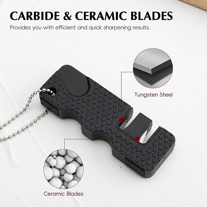 Pocket Knife Sharpener 5 Sets – Knife Sharpening Tool Whetstone, Sharpening Stone for Kitchen, Outdoor Camping Hunting Hiking