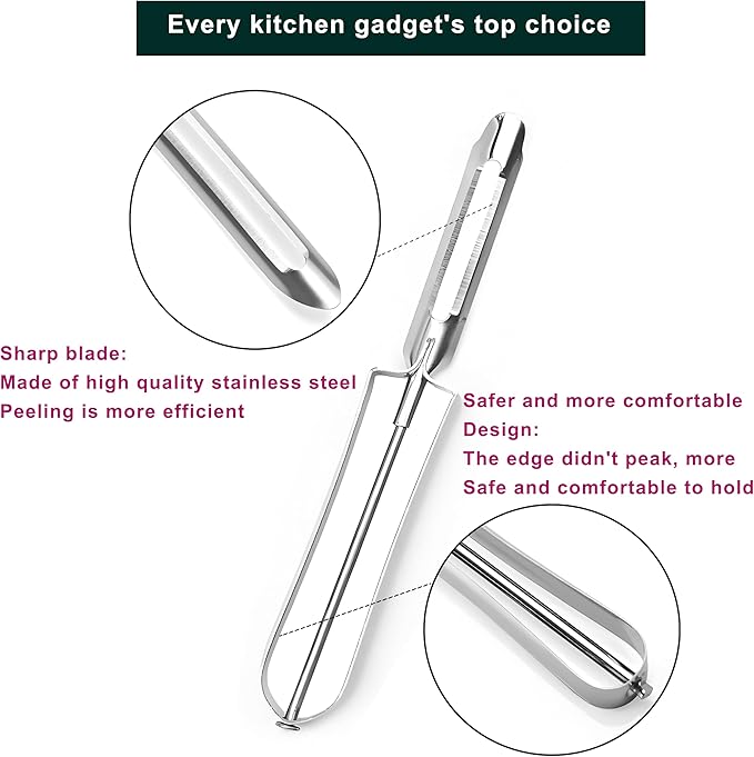 Potato Peelers for Kitchen, 2 Pcs, Just Like Mom's old steel Peeler