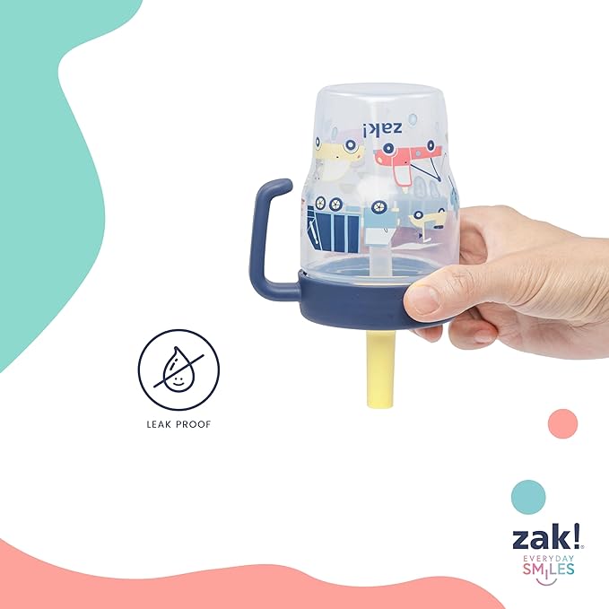 Zak Designs Bluey Capri Toddler Tumbler For Travel or At Home, 10oz 2-Pack Durable Plastic Sippy Cups With Handle and Leak-Proof Design are Perfect For Kids (Bluey and Bingo)