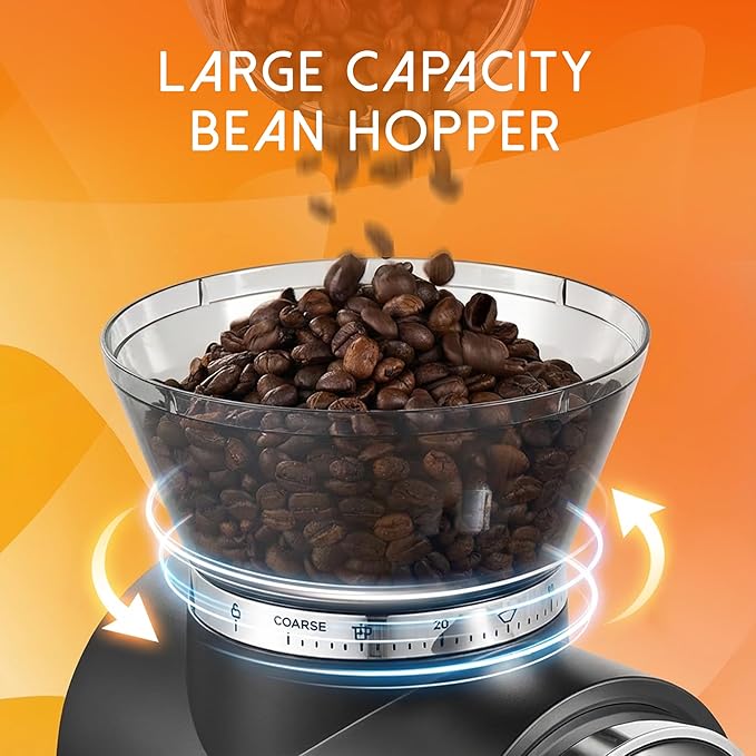 Coffee Grinder Electric, Upgrade Conical Burr Coffee Beans Grinder with Touch Panel, Adjustable Burr Mill with 30 Grinding Sizes