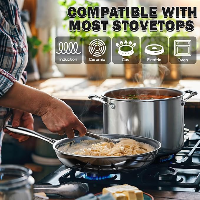 Cooks Standard Multi-Ply Clad Saucepan, 1.5 Quarts, Silver