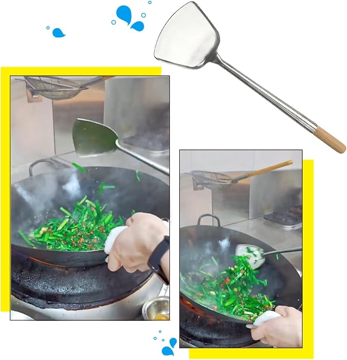 Sunrise Commercial Grade Wok Spatula/Ladle (#L Shovel (18.75"L))