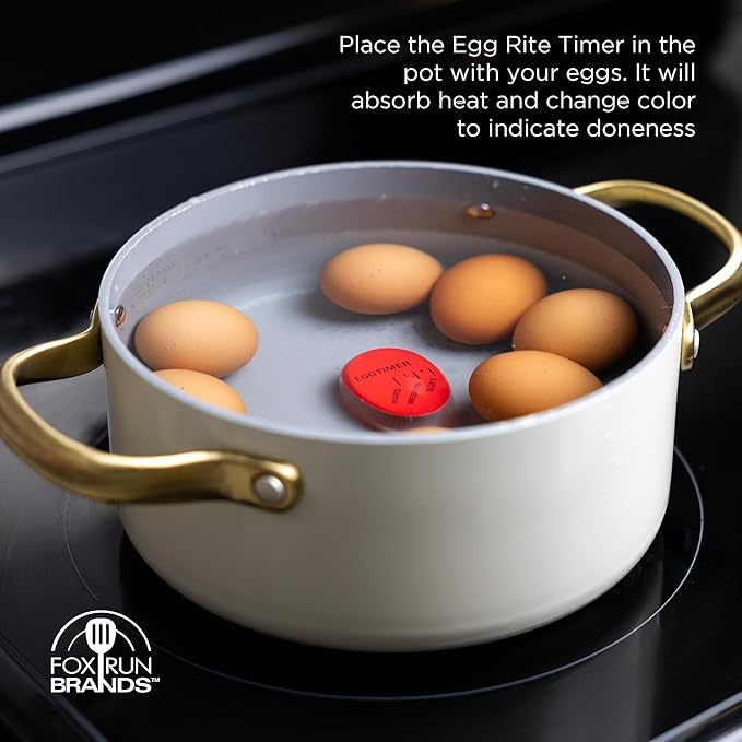 Fox Run Deviled Egg Making Kit, Includes Boiled Egg Timer, Masher and Deviled Egg Piping Tool