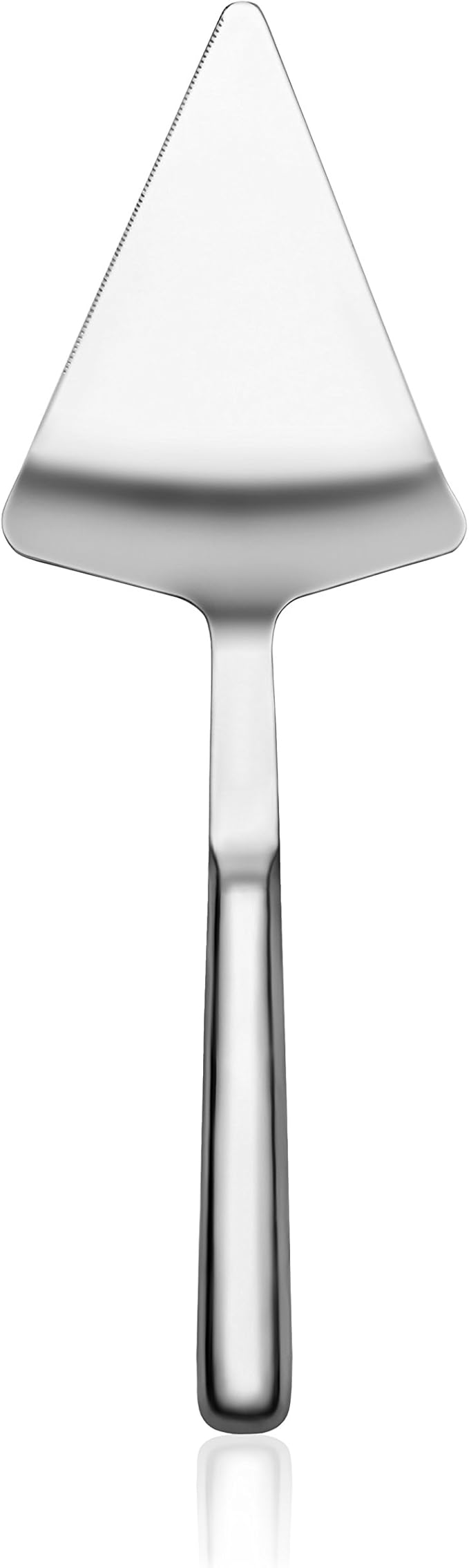 New Star Foodservice Hollow Handle Notched Serving Spoon (Silver, Wide Cake Server (12.25-Inch))