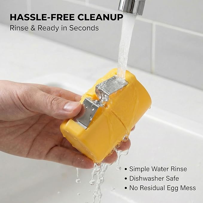 Premium PP Egg Shell Opener & Egg Cracker, Multifunctional Egg Peeler & Egg Opener Tool for Raw Eggs, Quick Clean Crack Egg Opener for Home Kitchen Gadgets (Yellow)