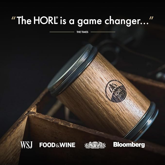 HORL 2 Oak Kitchen Knife Sharpener for Razor Sharp Edges Made in Germany - Rolling Sharpener for knives - Rolling Knife Sharpening Kit with Magnetic Holder with 15 & 20 Degrees