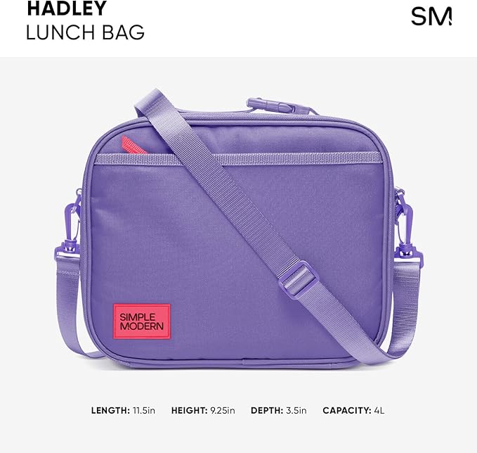 Simple Modern Hadley Lunch Box with Shoulder Strap | Kids & Adults | Insulated Bag with Pockets for Women, Men, Girls, Boys