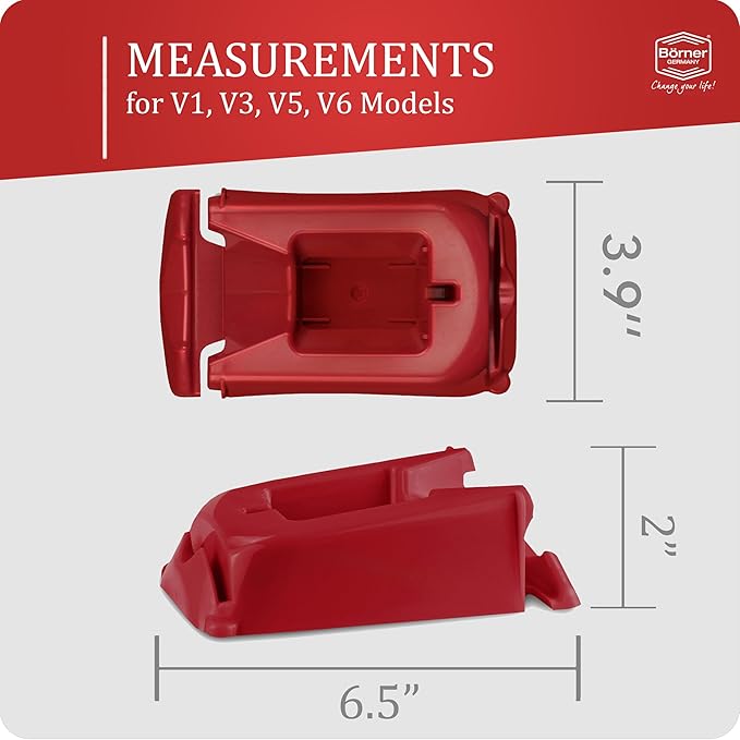 Borner by Reston Lloyd Mandoline Docking Station for Upright Storage, Red