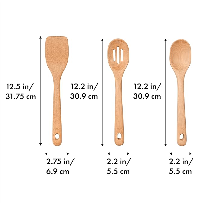 OXO Good Grips 3- Piece Wooden Utensil Set