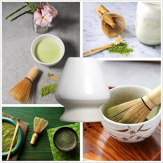 Matcha Tea Whisk Holder Ceramic Holder for Bamboo Chasen fit for Matcha Chasen Tea Set Accessories (C)
