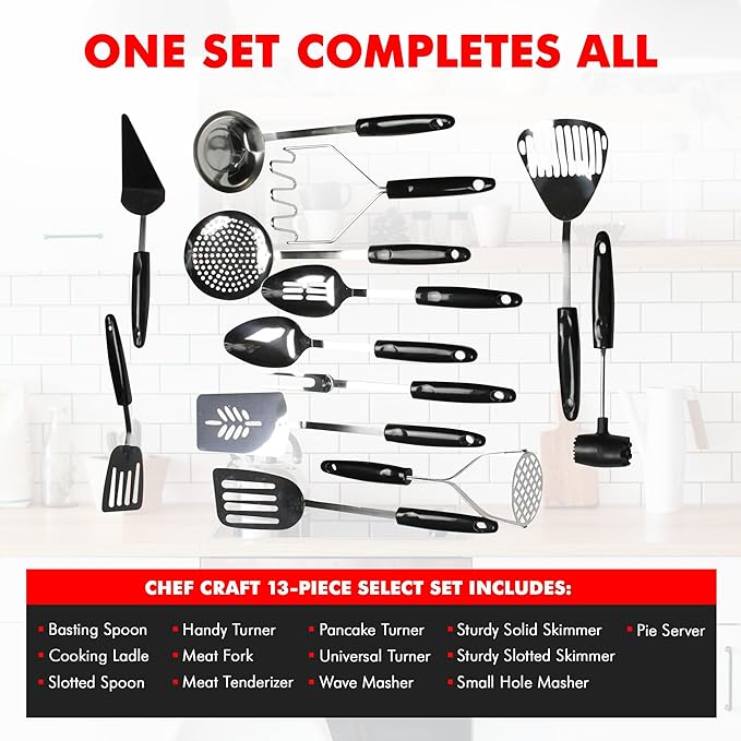 Chef Craft Select Turner/Spatula, 14 inch, Stainless Steel