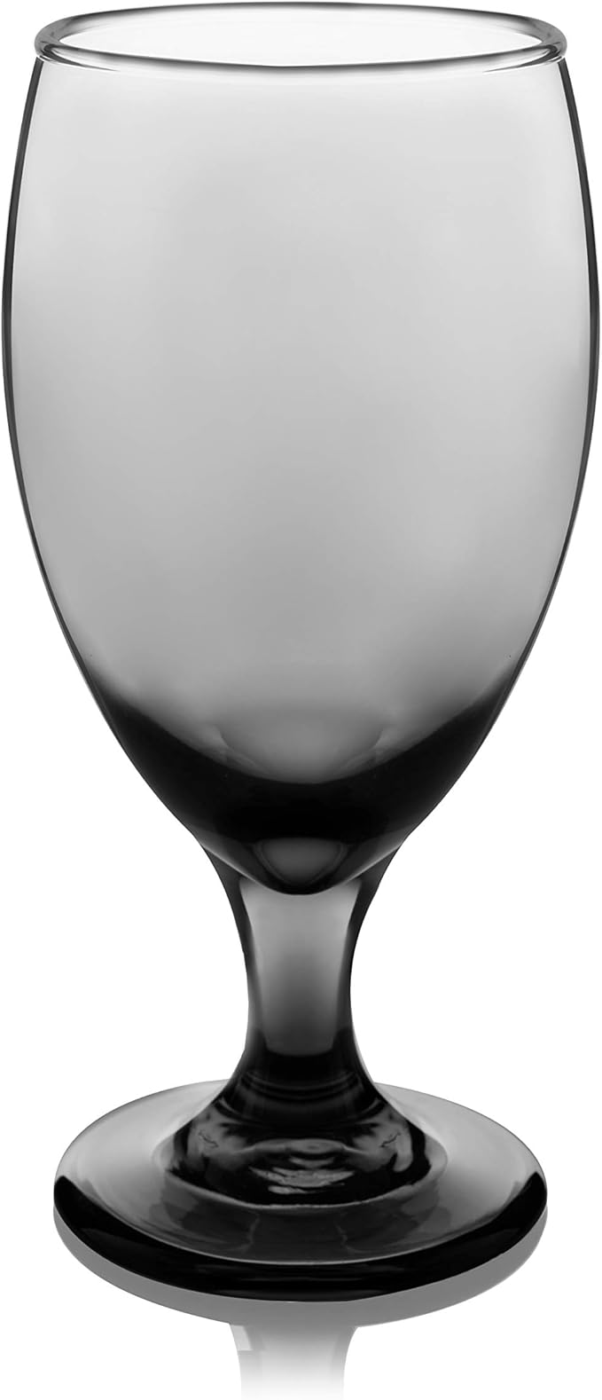 Libbey Classic Smoke Goblet Beverage Glasses, Set Of 6 Timeless Goblet Drinking Glasses - Dishwasher-Safe Glass Goblets for Wines, Smoothies & More