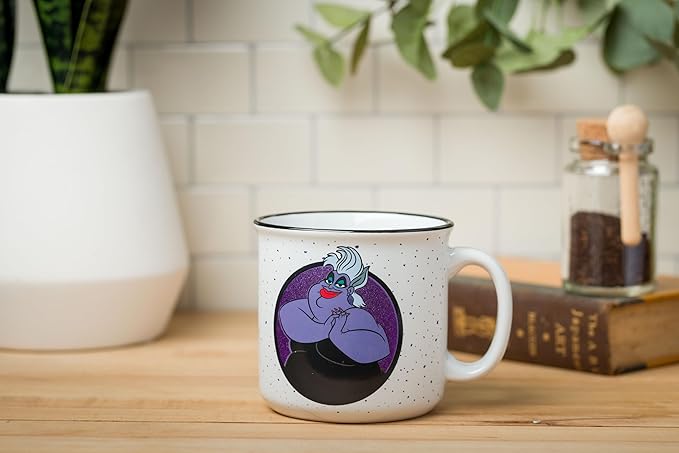 Silver Buffalo Disney Villains the Little Mermaid Ursula Poor Unfortunate Souls Glitter Ceramic Camper Mug, 20 Ounces
