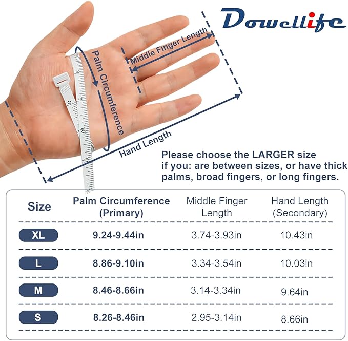 Dowellife Level 8 Reinforced Cut Resistant Gloves Food Grade, Mandoline Protective Gloves, Knife Safety Gloves for Meat Cutting, Oyster Shucking, Fish Fillet, Kitchen Slicing and Wood Carving(Medium)