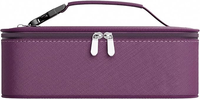 Small Lunch Box Insulated Lunch Bag for Women Men, Bento Kids Lunch Box, Compact Portable Thermal Meal Cooler Bags with Buckle Handle for Work & School, Purple 5L