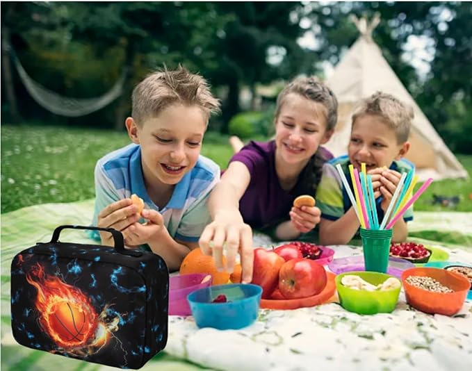 LEDAOU Lunch Box Kids Insulated Lunch Bag Boys Girls Toddler Reusable Lunchbox for School Picnic Hiking