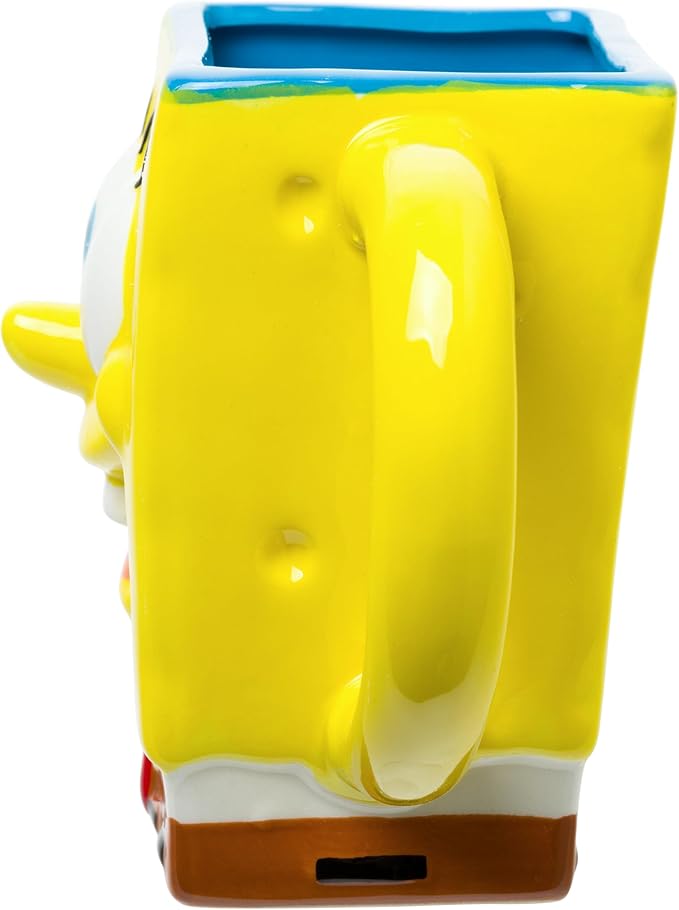 Silver Buffalo SpongeBob SquarePants 3D Sculpted Ceramic Mug, 20 Ounces