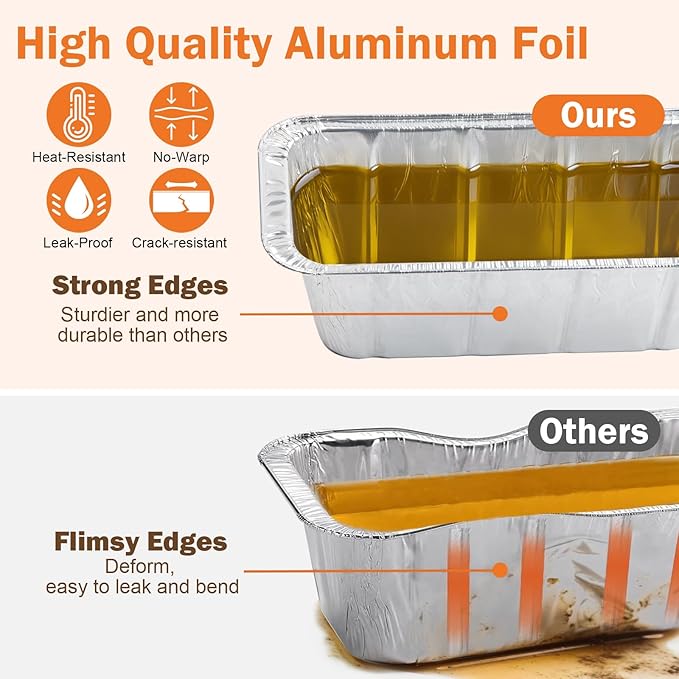 20-Pack Aluminum Disposable Foil Grease Catchers Replacement for Charbroil 9328812P06 9328812P06 G416-0015-W1 G325-5703-W1, 7" L x3.5 W x1.5 D