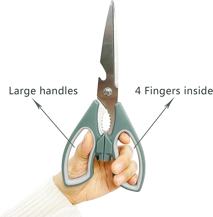 Bat and Cat Shaped Large Handles Kitchen Scissors for Women Gifts, Halloween Scissors Utensils, Kitchen Accessories for Vegetables & Meat Cutting, Comfortable Ergonomic Fit for Office