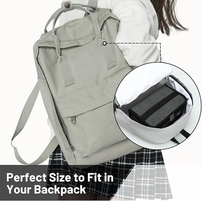 MIER Small Lunch Bag for Kids & Adults Compact Insulated Lunch Box Portable Thermal Mini Cooler for Work School Travel, Grey