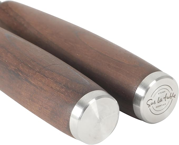 Sur La Table Kitchen Essential Walnut & Co. Stainless Steel W/Walnut Handle Heavy Duty Can Opener and Bottle Opener