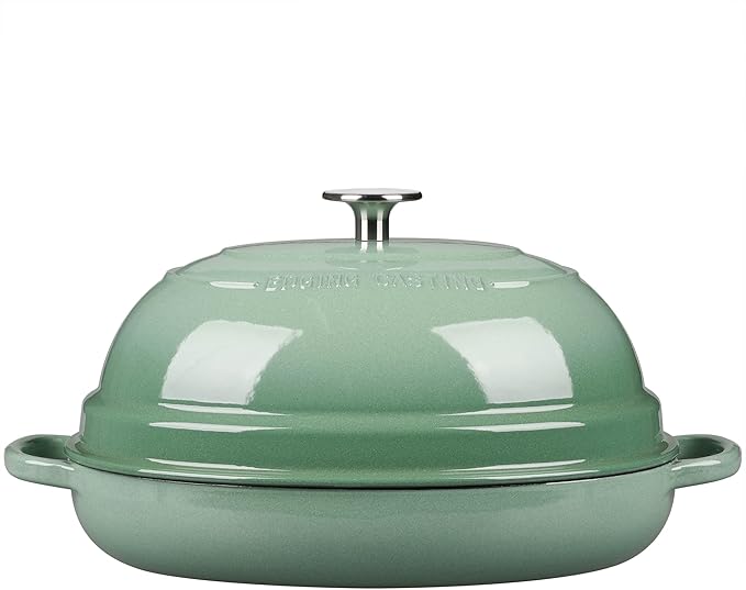 Enameled Oval Cast Iron Dutch Oven Pot with Lid, Bread Dutch Oven for Sourdough Bread Baking, Dutch Oven Bread, Bread Oven, 6QT, Sage Green