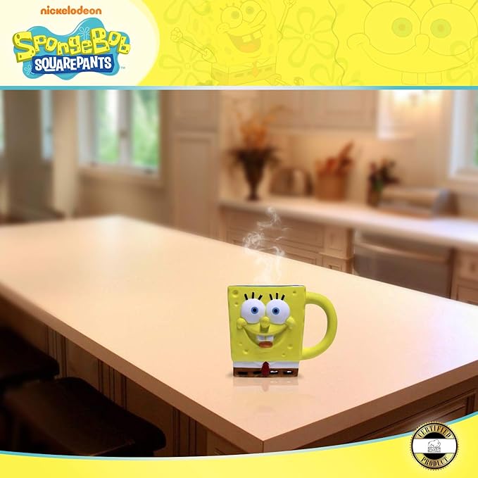 Silver Buffalo SpongeBob SquarePants 3D Sculpted Ceramic Mug, 20 Ounces (Pack of 12)
