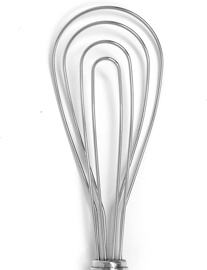 Norpro Flat Oval Whisk Stainless Steel, 9-Inch, Silver (2317)