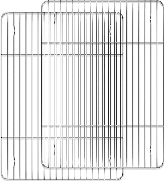 Cooling Rack and Baking Rack with Stainless Steel, 2 - Pack Heavy Duty Cooling Racks for Cooking and Baking, Rectangle Cookie Cooling Rack 16 x 12Inches, Oven & Dishwasher Safe