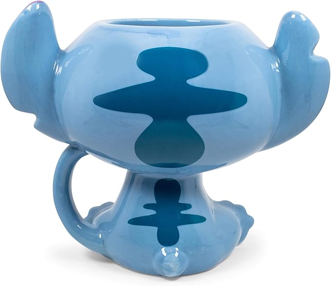 Disney Lilo & Stitch 3D Sculpted Ceramic Coffee Mug | Official Kitchen Accessories | Collectible Drinkware For Home Kitchen Bar Set | Holds 15 Ounces
