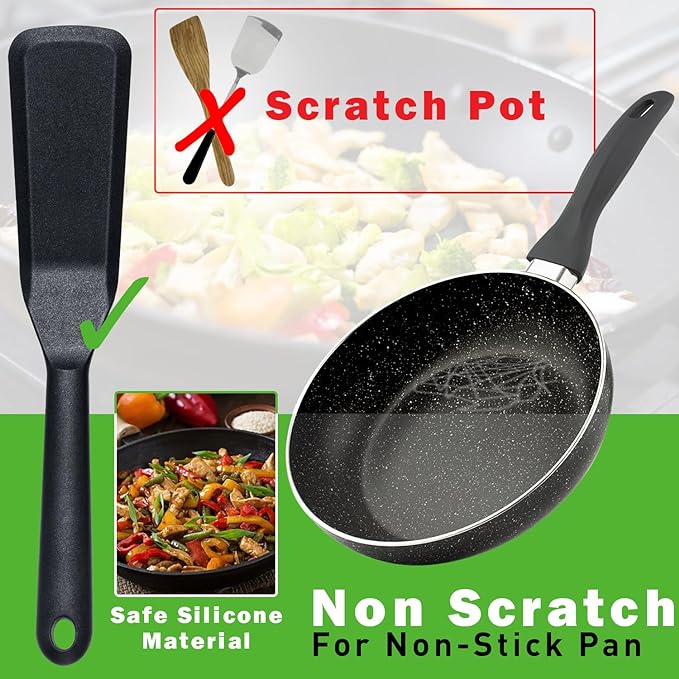 Egg Spatula is Heat Resistant Non-Stick Pancake Spatula - Silicone Spatula is used as an Omelette Spatula for Cooking.