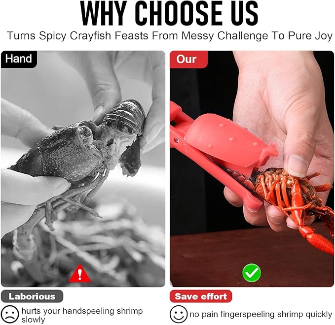 2025 New Crawfish Peeler Tool,Crawfish Sheller Tool,Crawfish Sheller Seafood Tool,Crawfish Tail Peeler Crayfish Shucker Tool,Crayfish Shelling Device Shrimp Peeler,Crawfish Peeler Peelers (3 colors)