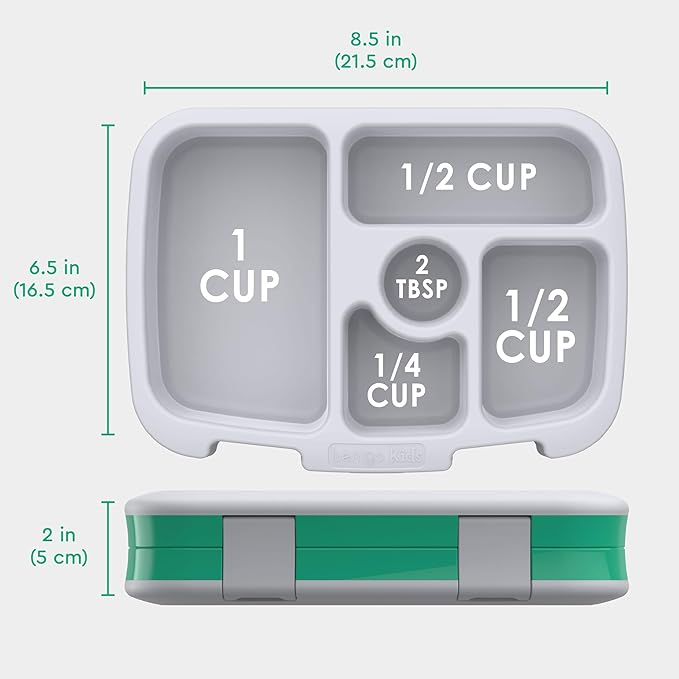 Bentgo Kids Prints Leak-Proof, 5-Compartment Bento-Style Kids Lunch Box - Ideal Portion Sizes for Ages 3-7, Durable, Drop-Proof, Dishwasher Safe, & PFAS & BPA-Free Materials (Bug Buddies)