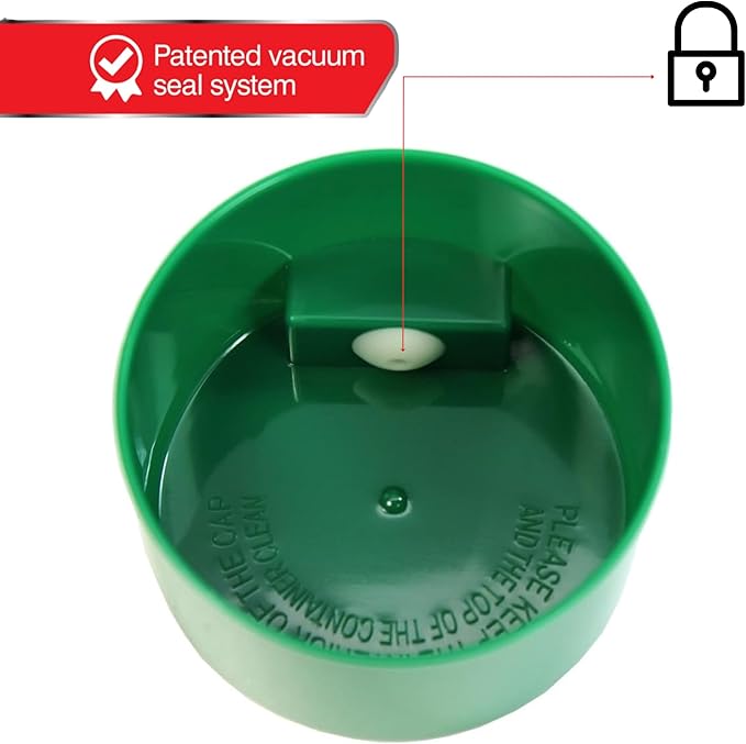 Tightvac - Premium Airtight Herb Storage Container - Holds ½ oz to 3 ounces - Keep Your Herbs and Dry Goods Fresh and Flavorful. Clear Green