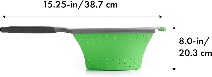 OXO Good Grips Silicone Collapsible Strainer, 2Qt, Green
