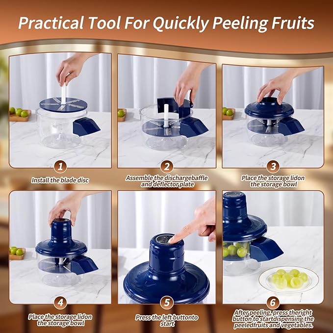 Electric Peeler Machine – One-Touch Automatic Peeler for Garlic & Grapes | Fast, Effortless Peeling for Everyday Kitchen Prep