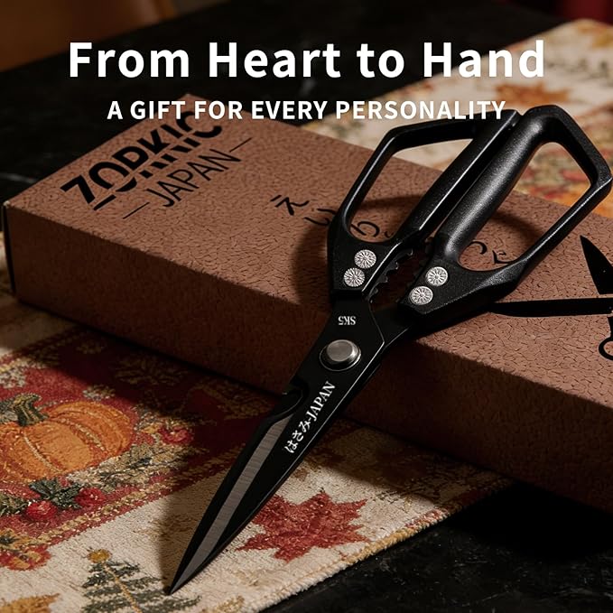 Kitchen Scissors Set 2PCS, Kitchen Shears Heavy Duty Poultry Shears Japan Meat Scissors for Food All Purpose Seafood Meat Cutting Cooking, Chicken Bones, Gifts for Men Women