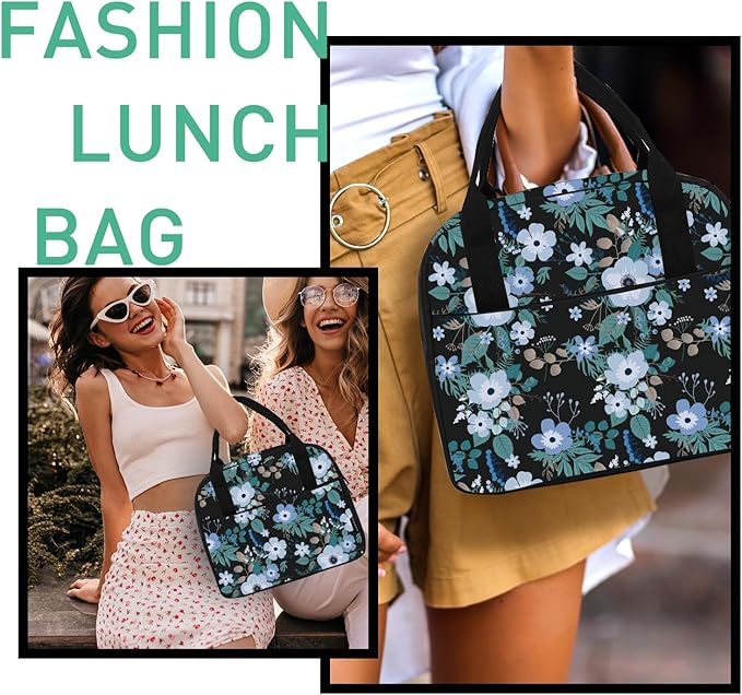 VLM Lunch Bag,Lunch Box for Women Men,Reusable Insulated Lunch Tote,Small Leakproof Cute Lunch Cooler with High Capacity for Work,Picnic,Camping