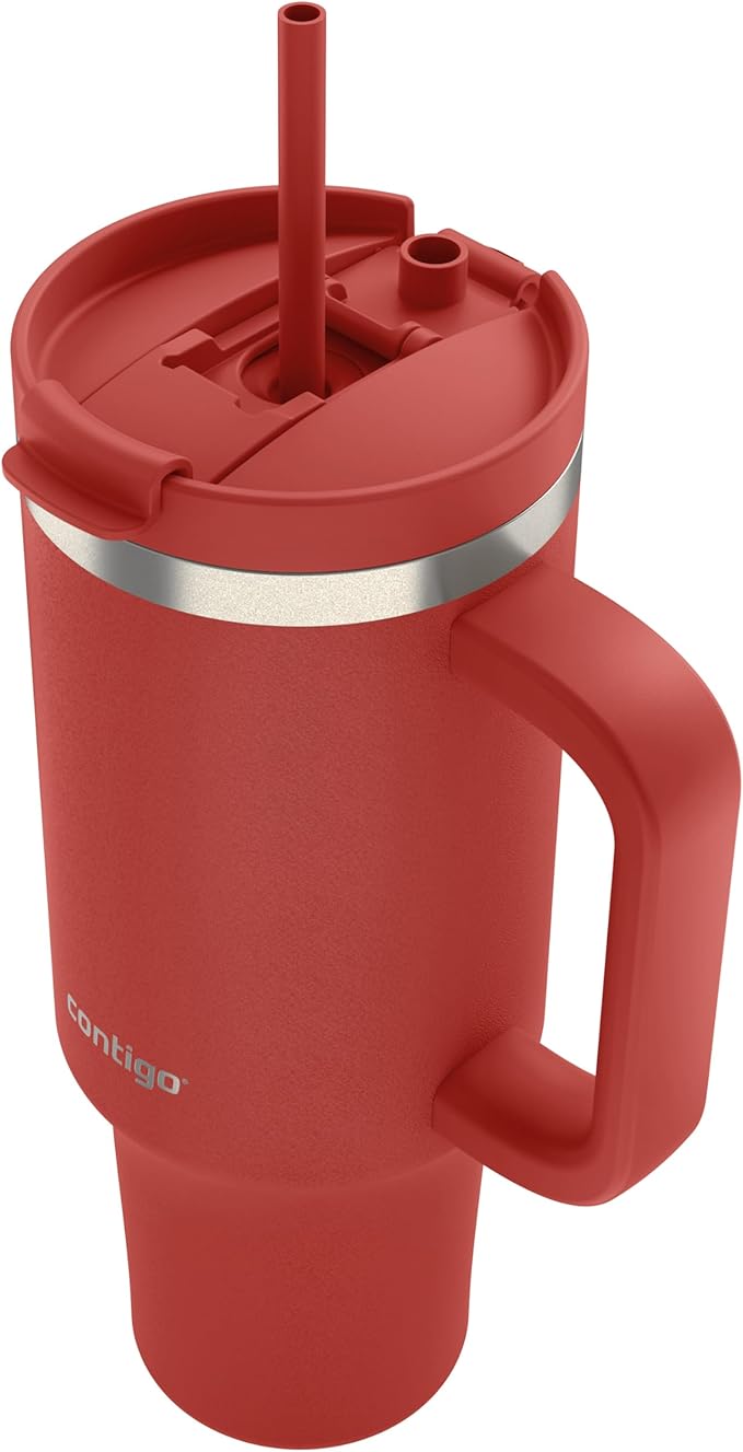 Contigo Streeterville 40oz Tumbler, Stainless Steel Vacuum Insulated, Leak-Proof, Cold for 29 Hours, Goji Berry