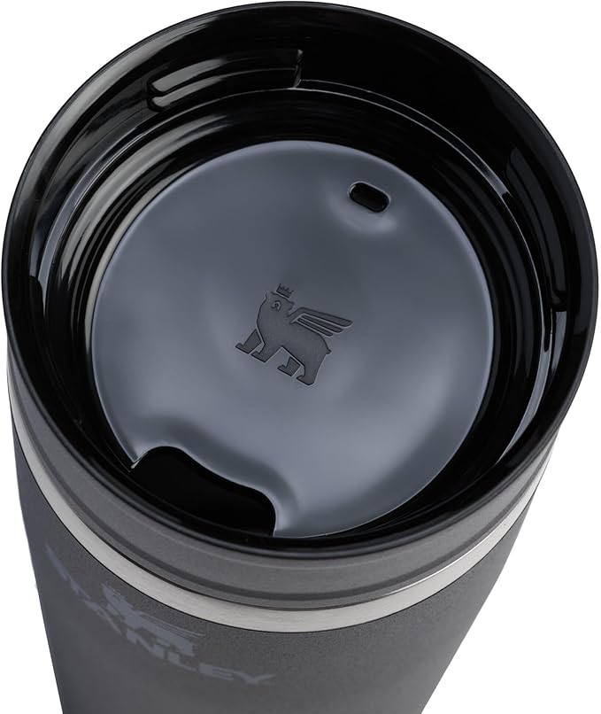 STANLEY Cafe To Go Travel Mug 20 oz | Leakproof Two-Part Drink Through Lid | Tumbler Cup for Coffee, Tea and Drinks | Insulated Stainless Steel Coffee Mug | BPA-Free | Black 2.0