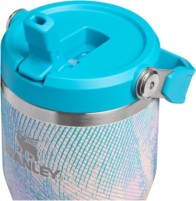 STANLEY IceFlow 2.0 Flip Straw Tumbler with Handle 20 oz | Twist On Lid and Flip Up Straw | Leakproof Water Bottle | Insulated Stainless Steel | BPA-Free | Sea Glass Plume